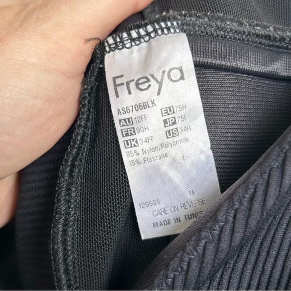 Freya Nouveau Soft Cup High Leg Swimsuit in Black - Picture 4 of 4